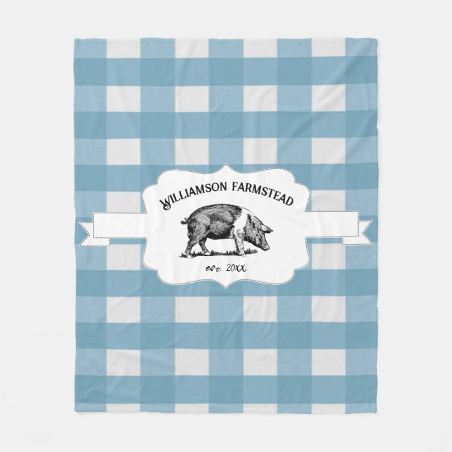 Blue Buffalo Play Farm Gris Fleece Blanket (Framsidan)