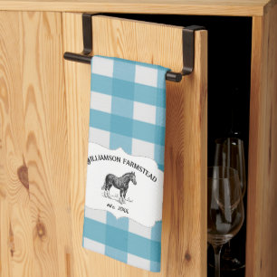 Blue Buffalo Play Farm Horse Kitchen Towel Kökshandduk