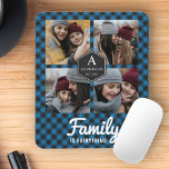 Blue Buffalo Play Lumberjack Family Photo Collage Musmatta<br><div class="desc">Ladda upp dina favoritfoton för att göra din egen unika personlig-fotogåva.</div>