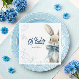 Blue Bunny Baby Shower Pappersservett