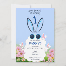 Blue Bunny Blomsterträdgård Vår Sommardag Inbjudningar