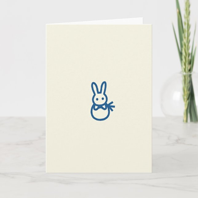 Blue Bunny Enkla söta kort (Framsida)