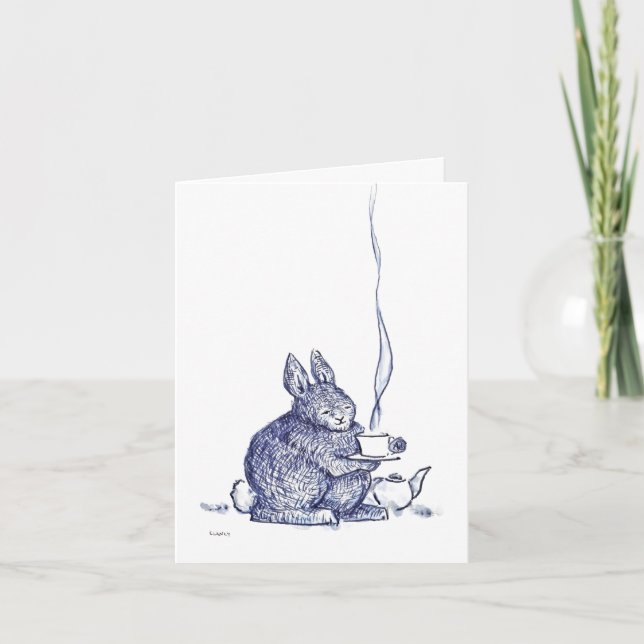 Blue Bunny Get Well card Kort (Framsida)