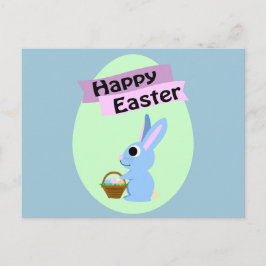 Blue Bunny Glad påsk Helg Vykort