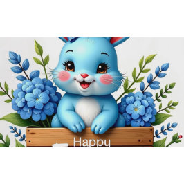 Blue Bunny Helg Vykort