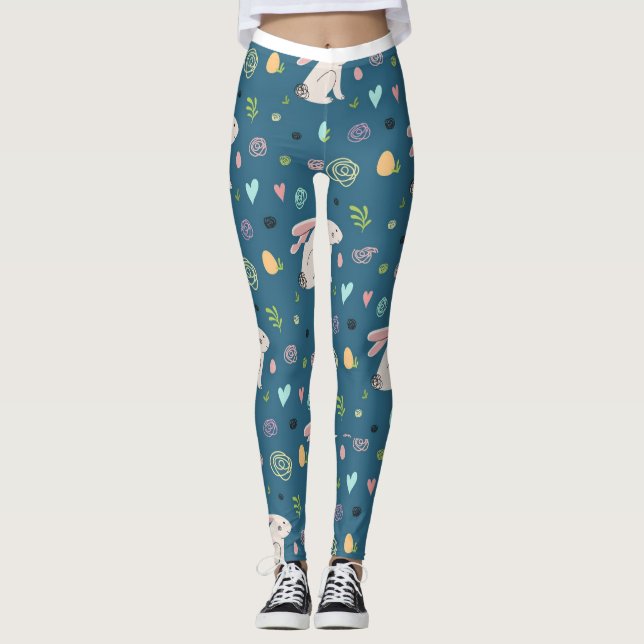 Blue Bunny Leggings (Framsida)