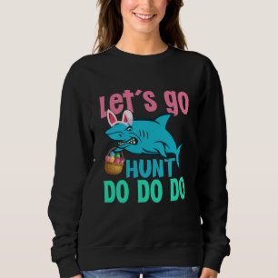 Blue Bunny Öron Shark Påskägg Hunt T Shirt