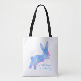 Blue Bunny Silhouette Cute Custom Boy Baby Shower Tygkasse