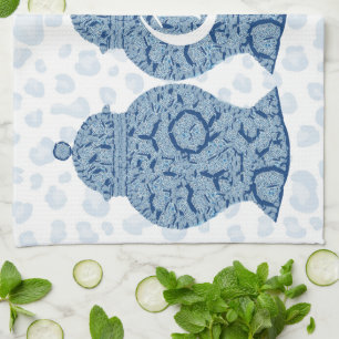 Blue Burk Ginger Burk Mosaic Kökshandduk