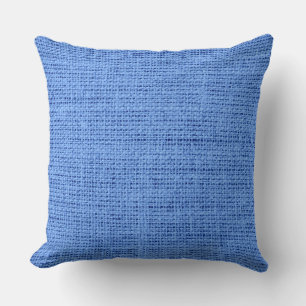 Blue Burlap Linen Rustic Jute Kudde