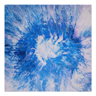 Blue Burst Fototryck
