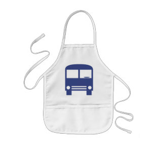 Blue Buss Barnförkläde