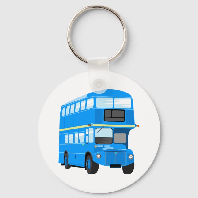 Blue Buss Nyckelring (Framsida)