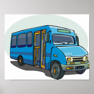 Blue Buss Poster
