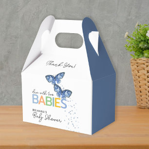Blue Butterflies Boy Twillingars Baby Shower Tack Presentaskar