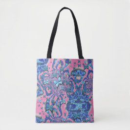 Blue Butterflies Psychedelic Dream Tygkasse