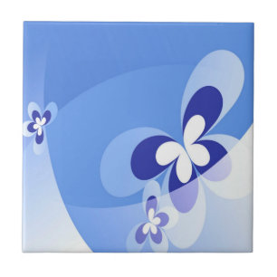 Blue Butterflies Tile Kakelplatta