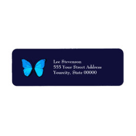 Blue Butterfly-adressetikett Returadress Etikett