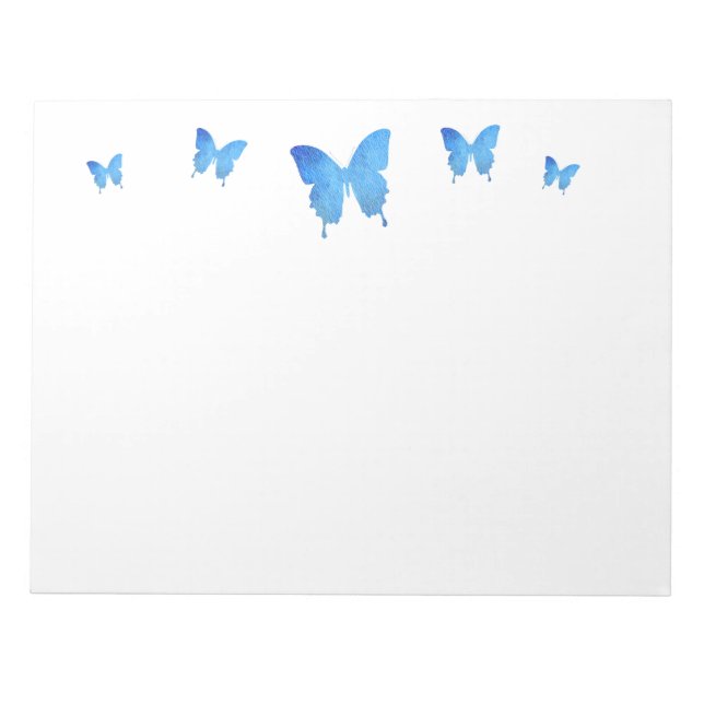 Blue Butterfly Anteckningsblock (Framsida)