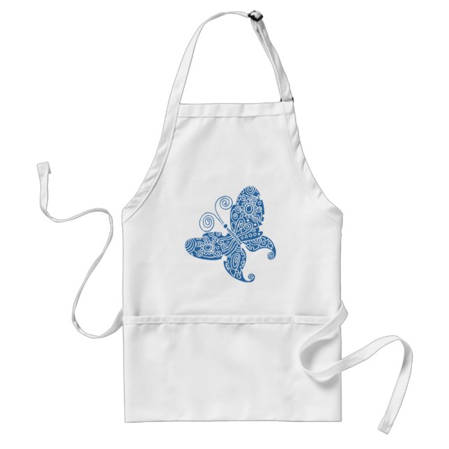 Blue Butterfly Apron Förkläde (Framsidan)