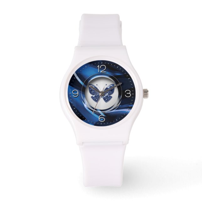Blue Butterfly Armbandsur (Framsida)