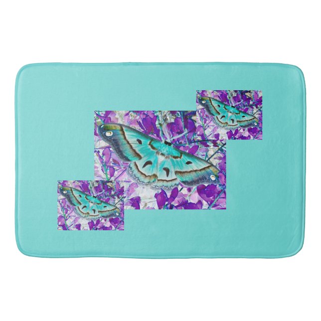 Blue Butterfly Bath Mat Badrumsmatta (Framsidan)