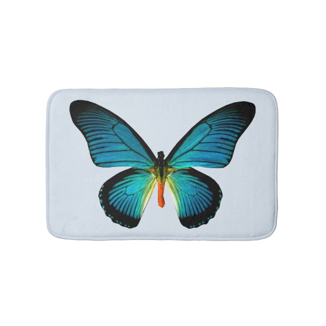Blue Butterfly Bath Mat Badrumsmatta (Framsidan)