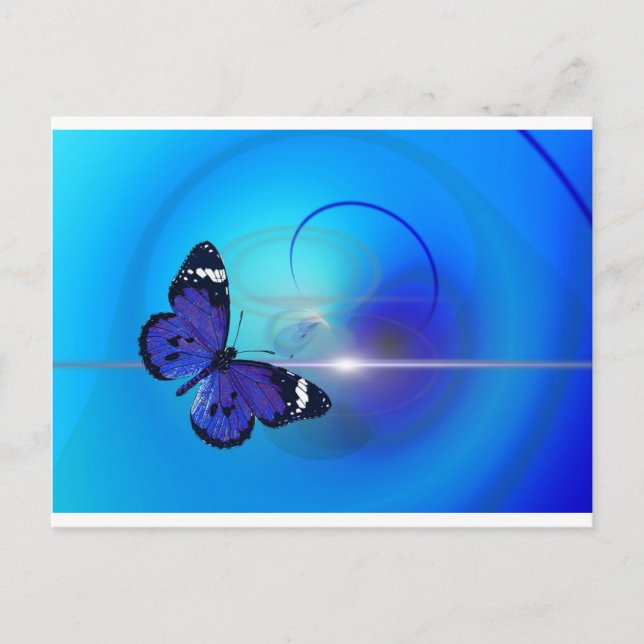 Blue Butterfly-bild Vykort (Framsida)
