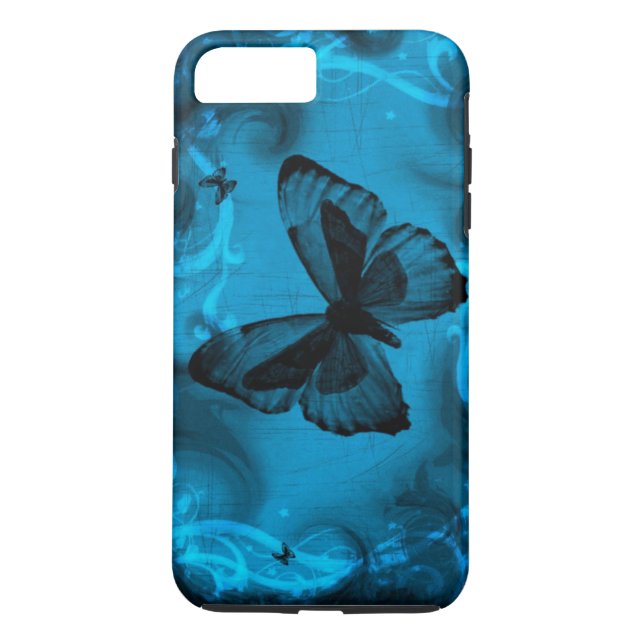 Blue Butterfly Case-Mate iPhone Skal (Baksida)