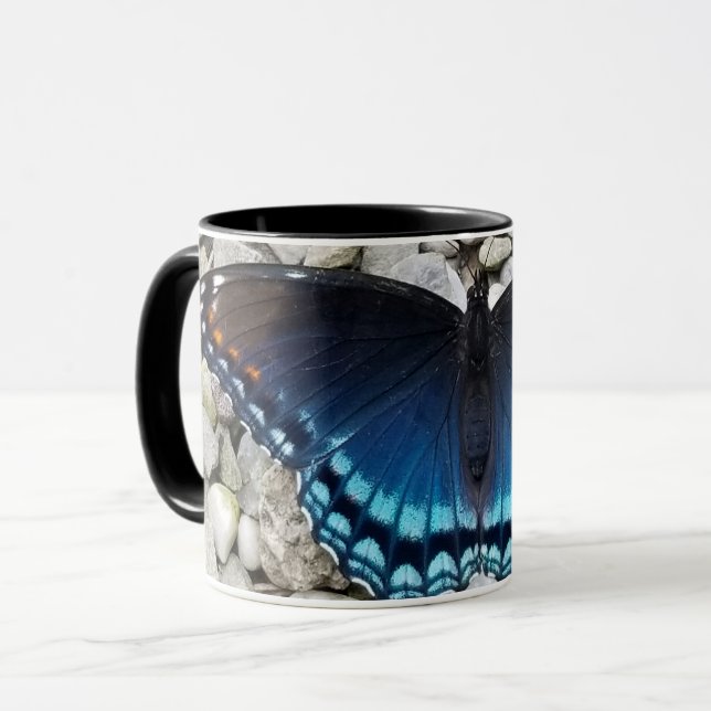 Blue Butterfly Coffee Mugg (Framsida vänster)
