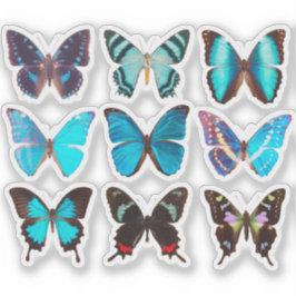 Blue Butterfly Collection 4’ Vinyl Sticker Klistermärken