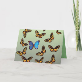 Blue Butterfly Fibromyalgia Thinking Kort