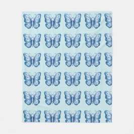 Blue Butterfly Fleecefilt