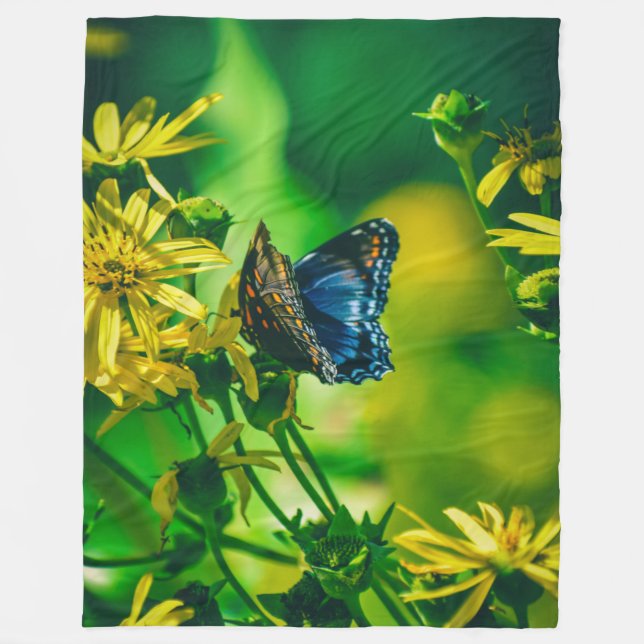 BLUE BUTTERFLY FLEECEFILT (Framsidan)