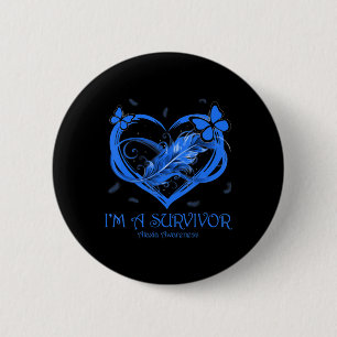 Blue Butterfly Heart I är en Survivor Ataxi Awaren Knapp
