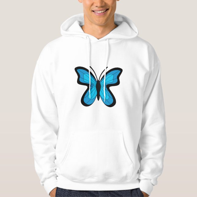 Blue Butterfly Hoodie (Framsida)