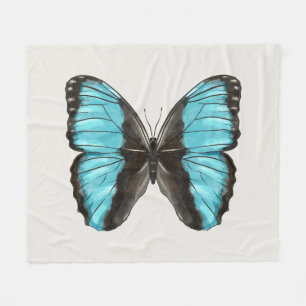 Blue Butterfly Insekt Art Nature Älskare Fleecefilt