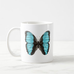 Blue Butterfly Insekt Art Nature Älskare Kaffemugg