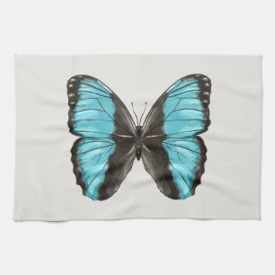 Blue Butterfly Insekt Art Nature Älskare Kökshandduk
