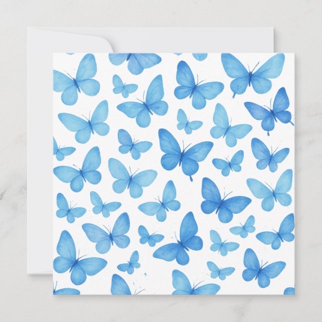 Blue Butterfly Julkort (Framsida)