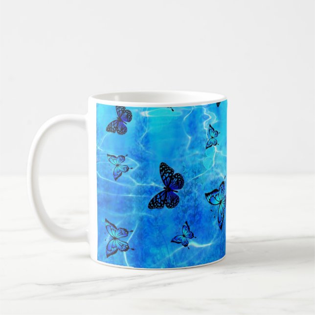 Blue Butterfly Kaffemugg (Vänster)