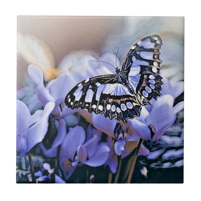 Blue Butterfly Kakelplatta (Framsidan)