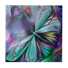 Blue Butterfly Kakelplatta