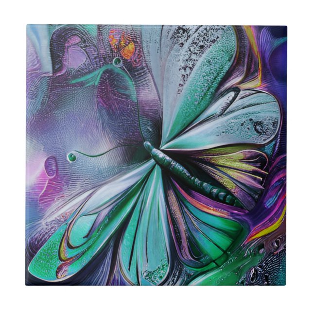 Blue Butterfly Kakelplatta (Framsidan)