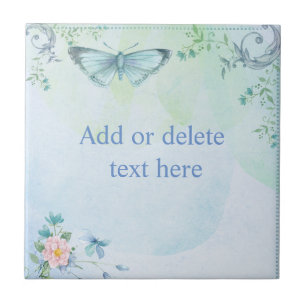 Blue Butterfly Kakelplatta