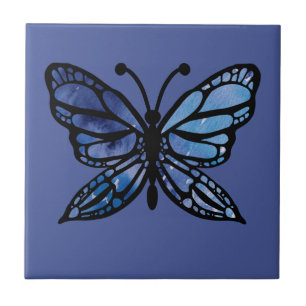 Blue Butterfly Kakelplatta