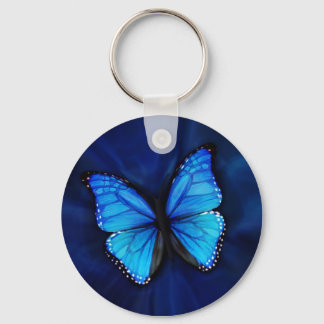 Blue Butterfly Keychain Nyckelring