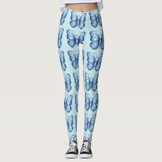 Blue Butterfly Leggings (Framsida)