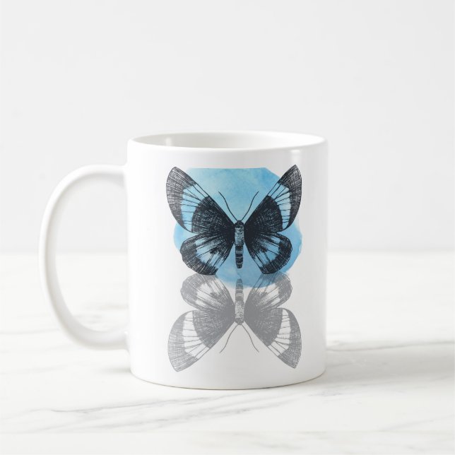 Blue Butterfly Magi. Kaffemugg (Vänster)
