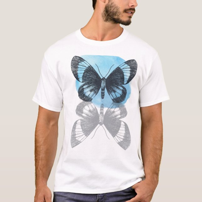 Blue Butterfly Magi. T Shirt (Framsida)